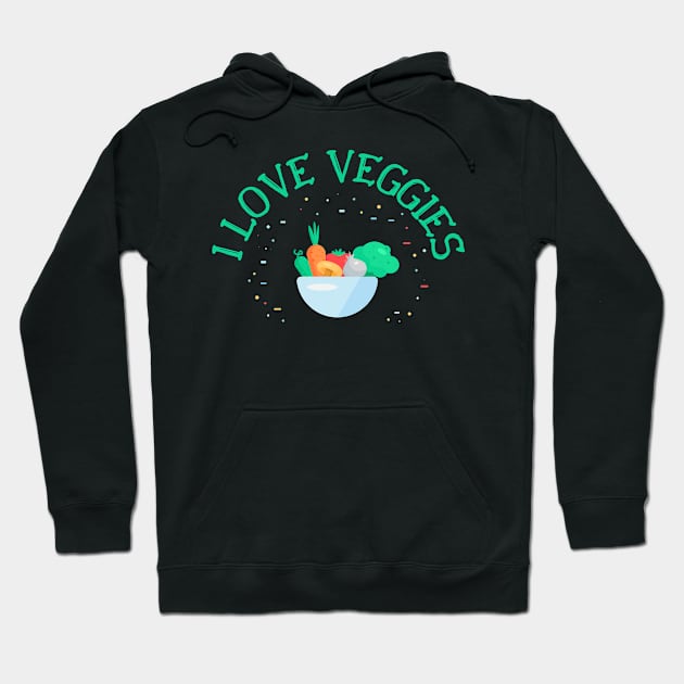 I Love Veggies Hoodie by TheSeason